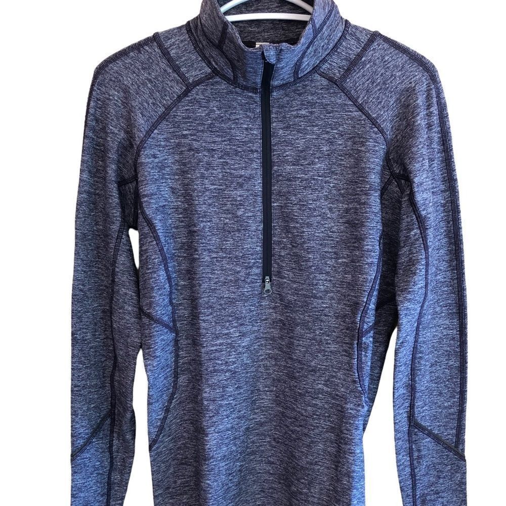Lululemon Turn Around Tight Heathered Purple Gray Half Zip